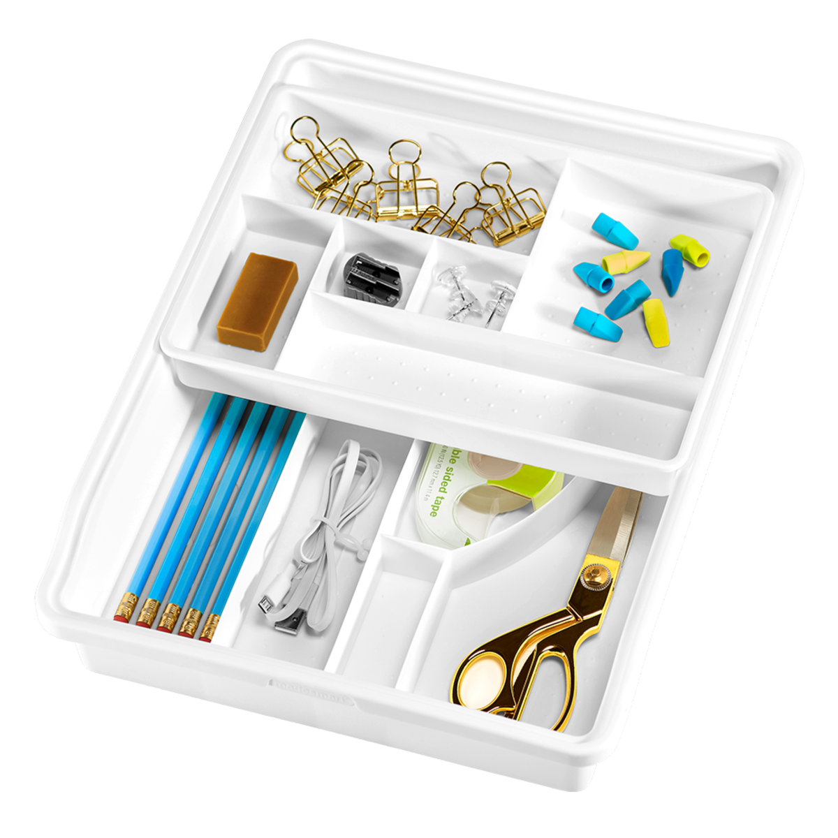 Madesmart Basic Junk Drawer Organiser white