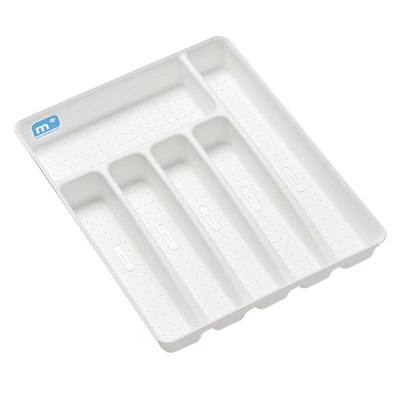 Madesmart Basic 6 Compartment Cutlery Tray white