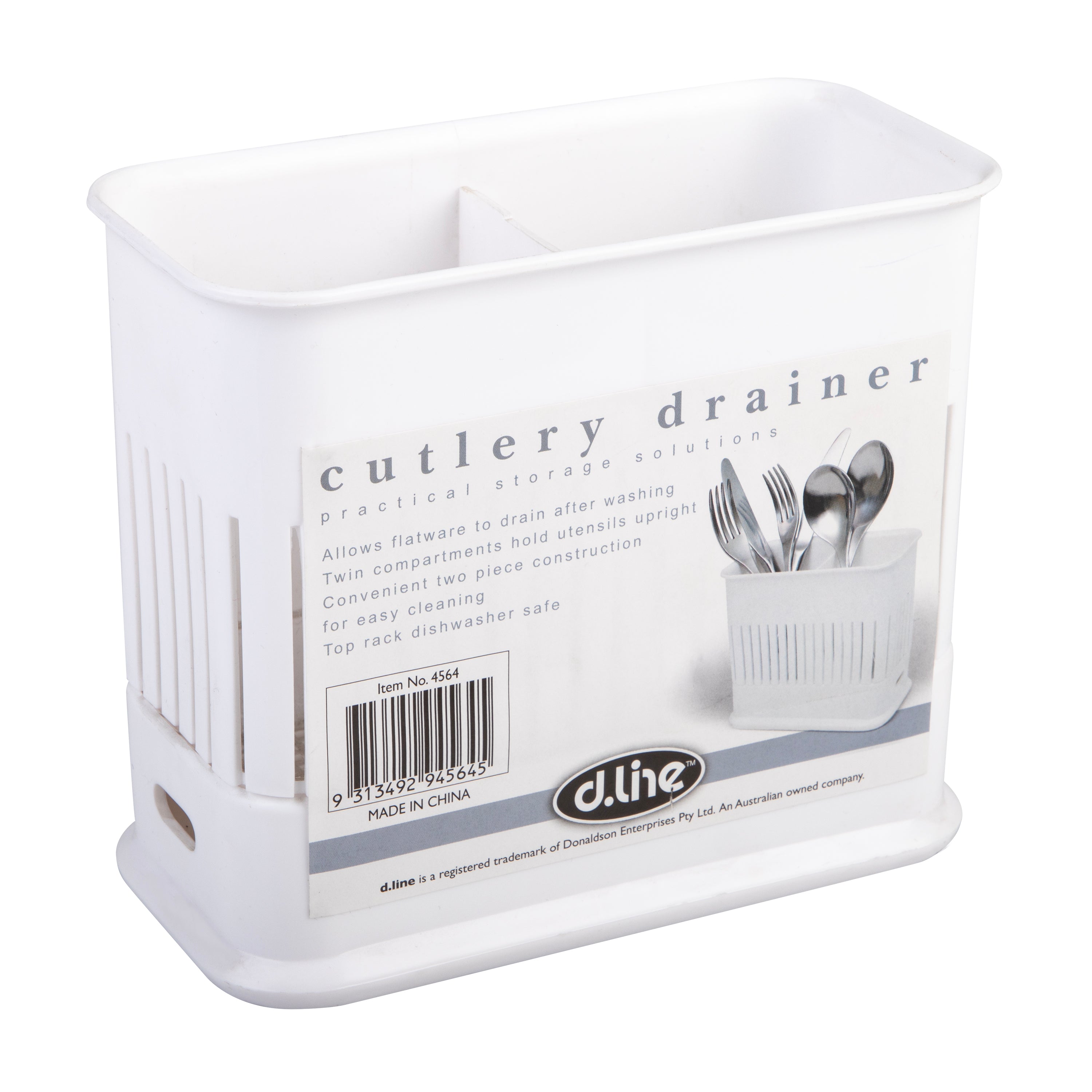Plastic Cutlery Drainer white