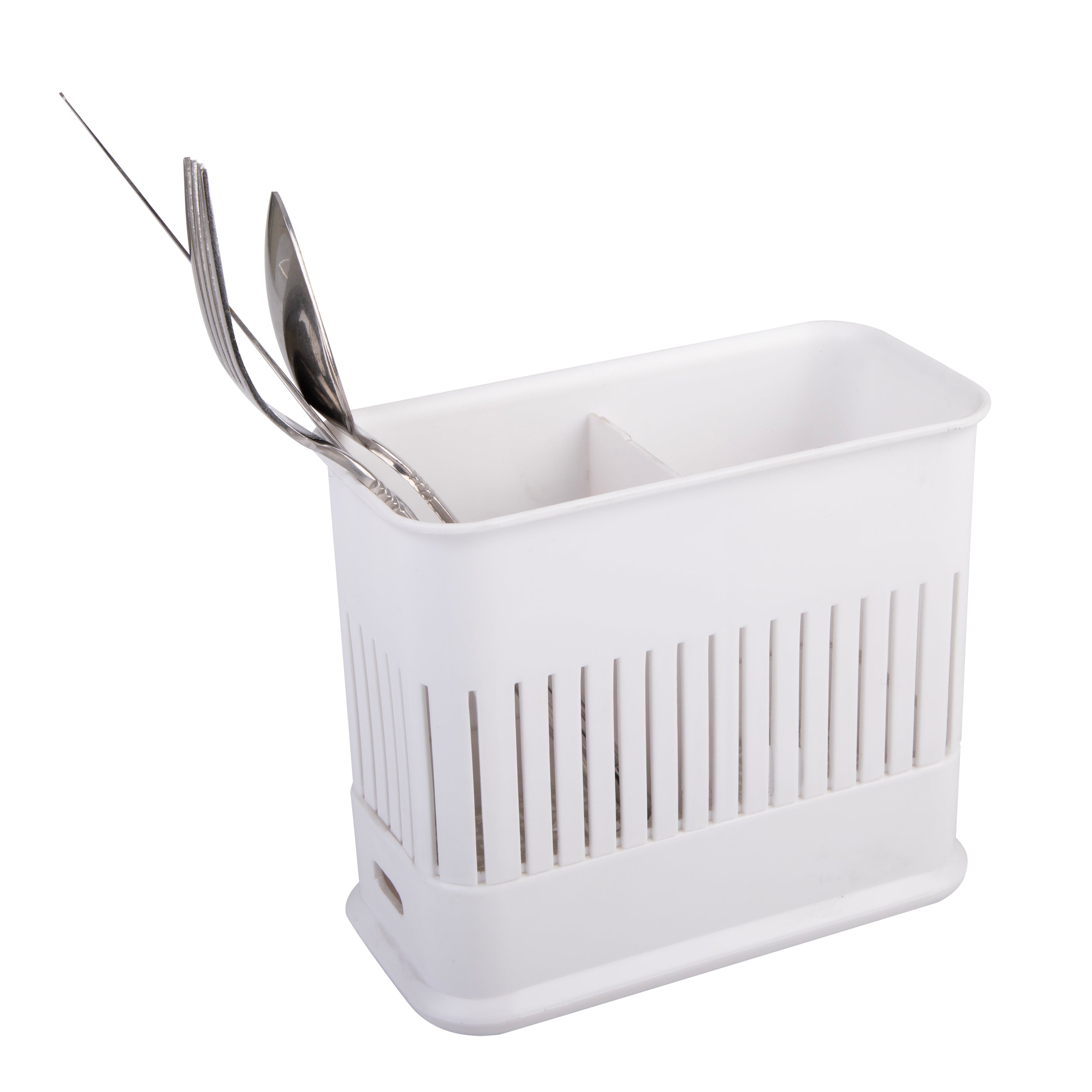 Plastic Cutlery Drainer white