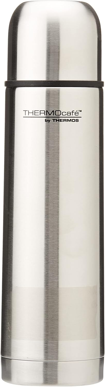 THERMOcafe by Thermos Vacuum Insulated Slimline Flask, 500ml, Silver, VAC50SL
