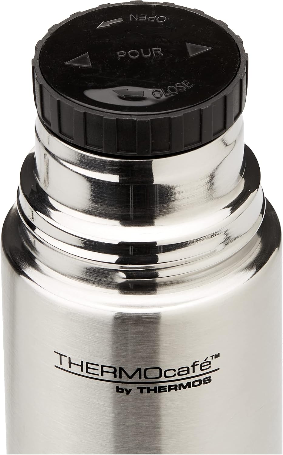 THERMOcafe by Thermos Vacuum Insulated Slimline Flask, 500ml, Silver, VAC50SL