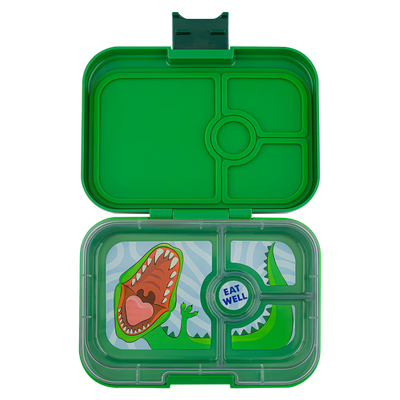 Yumbox Panino LUNCH BOX 4 Comp Bento (JURASSIC GREEN DINOSAUR)