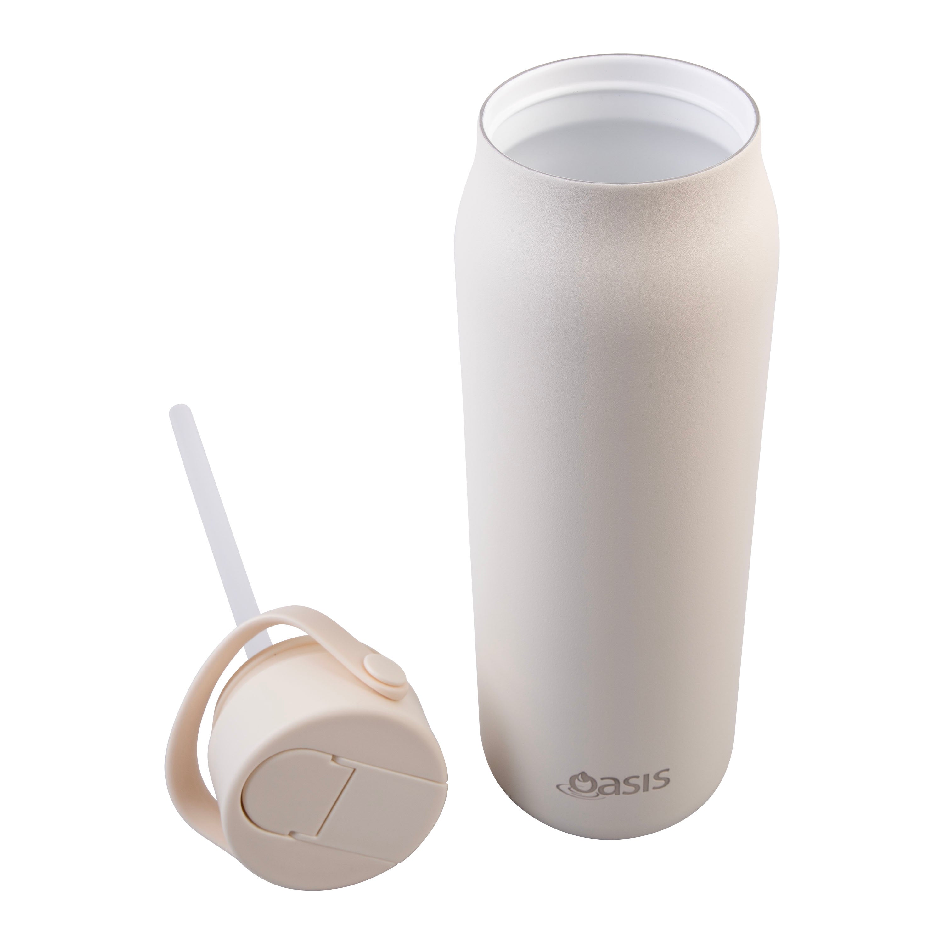 OASIS Ceramic Lined S/S DWAll INS Sorrento Sipper Bottle900ml ALABASTER