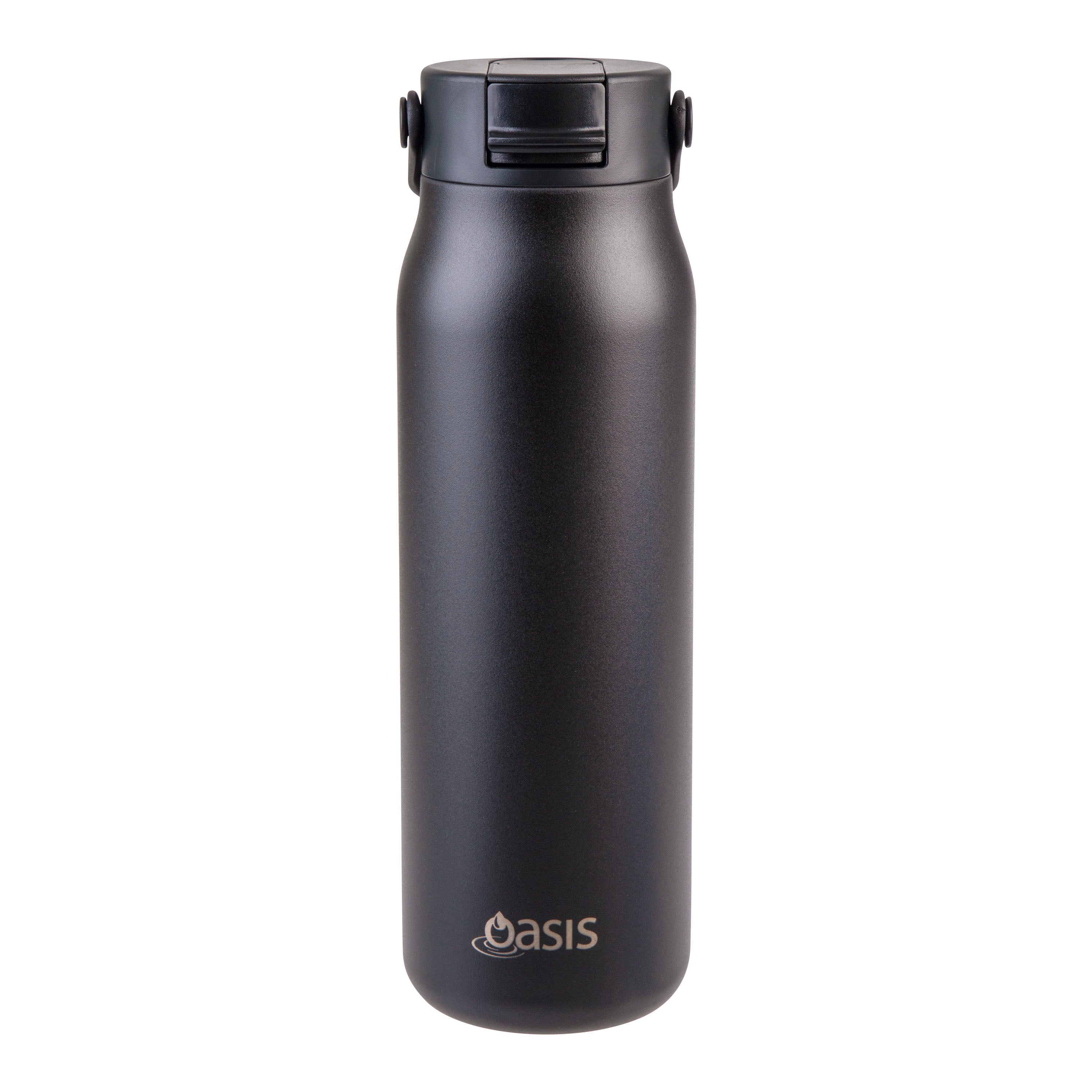 Oasis SS Ceramic Lined Sorrento Bottle 900Ml Black