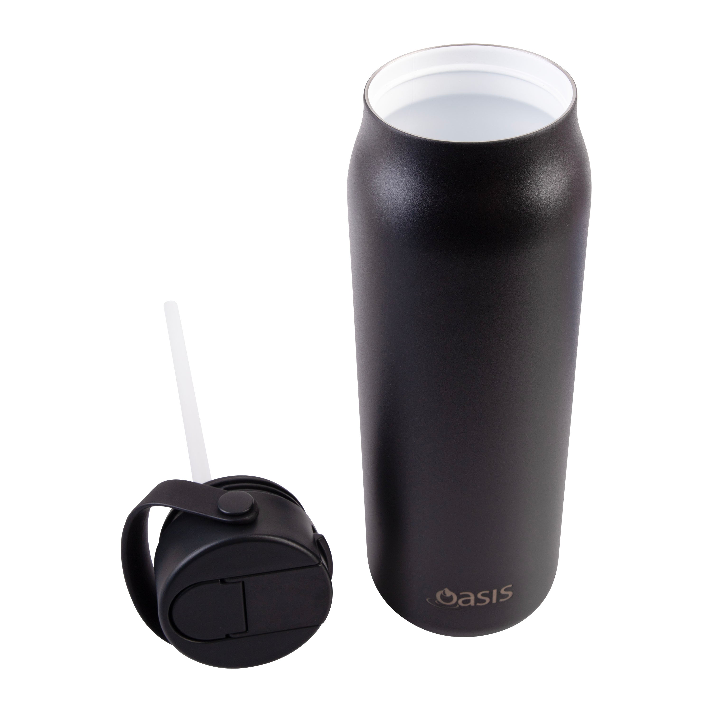 Oasis SS Ceramic Lined Sorrento Bottle 900Ml Black