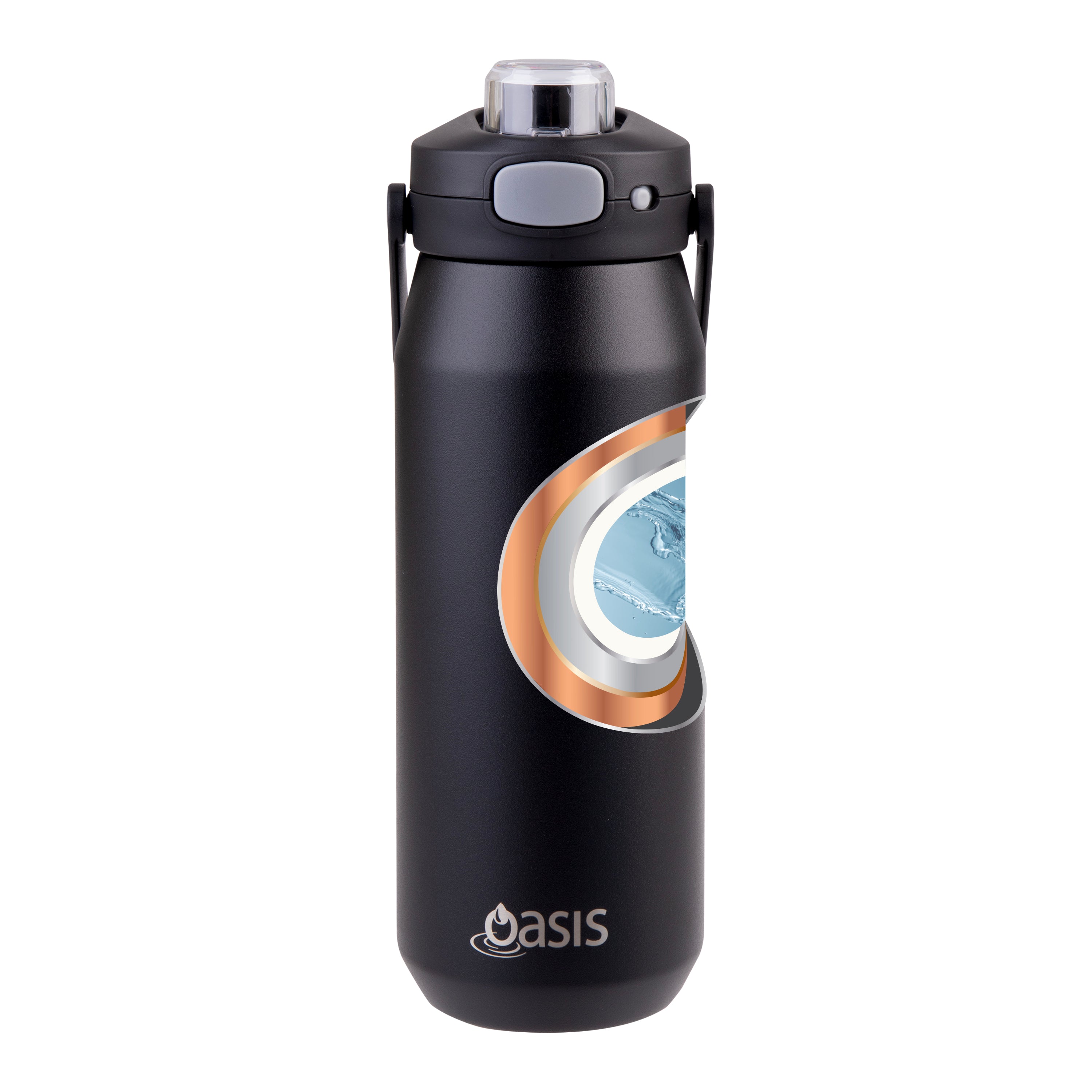 Oasis SS Ceramic Lined Capri Drink Bottle 750Ml Black