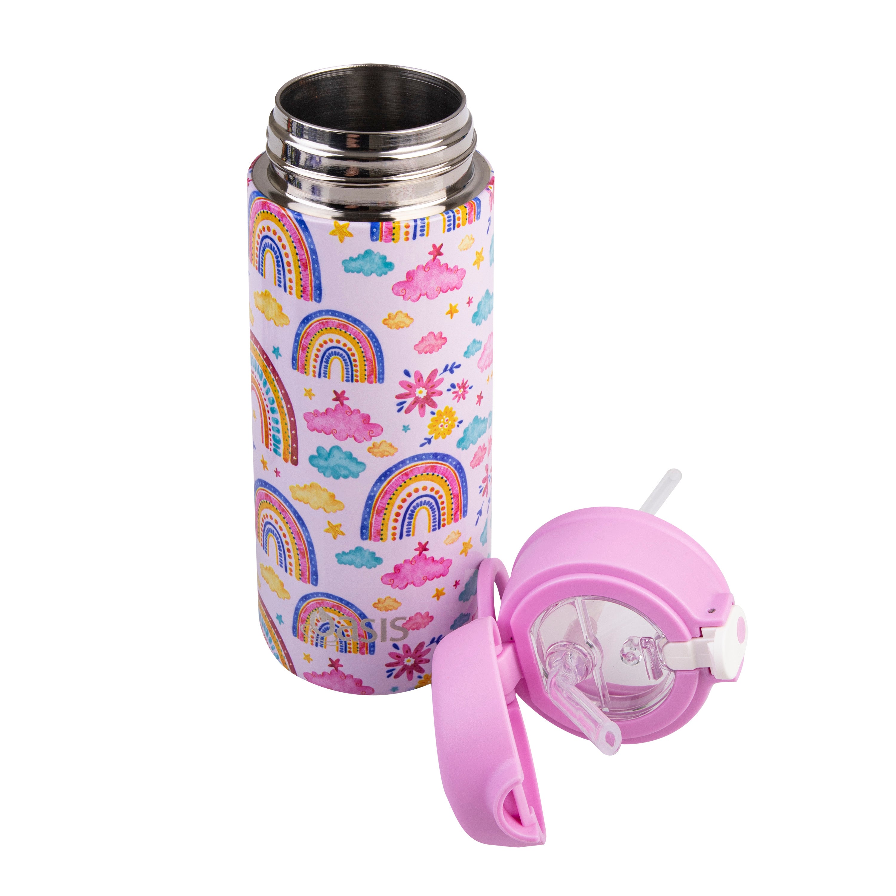 Oasis SS Junior Sipper Drink Bottle Rainbow Sky 550ml