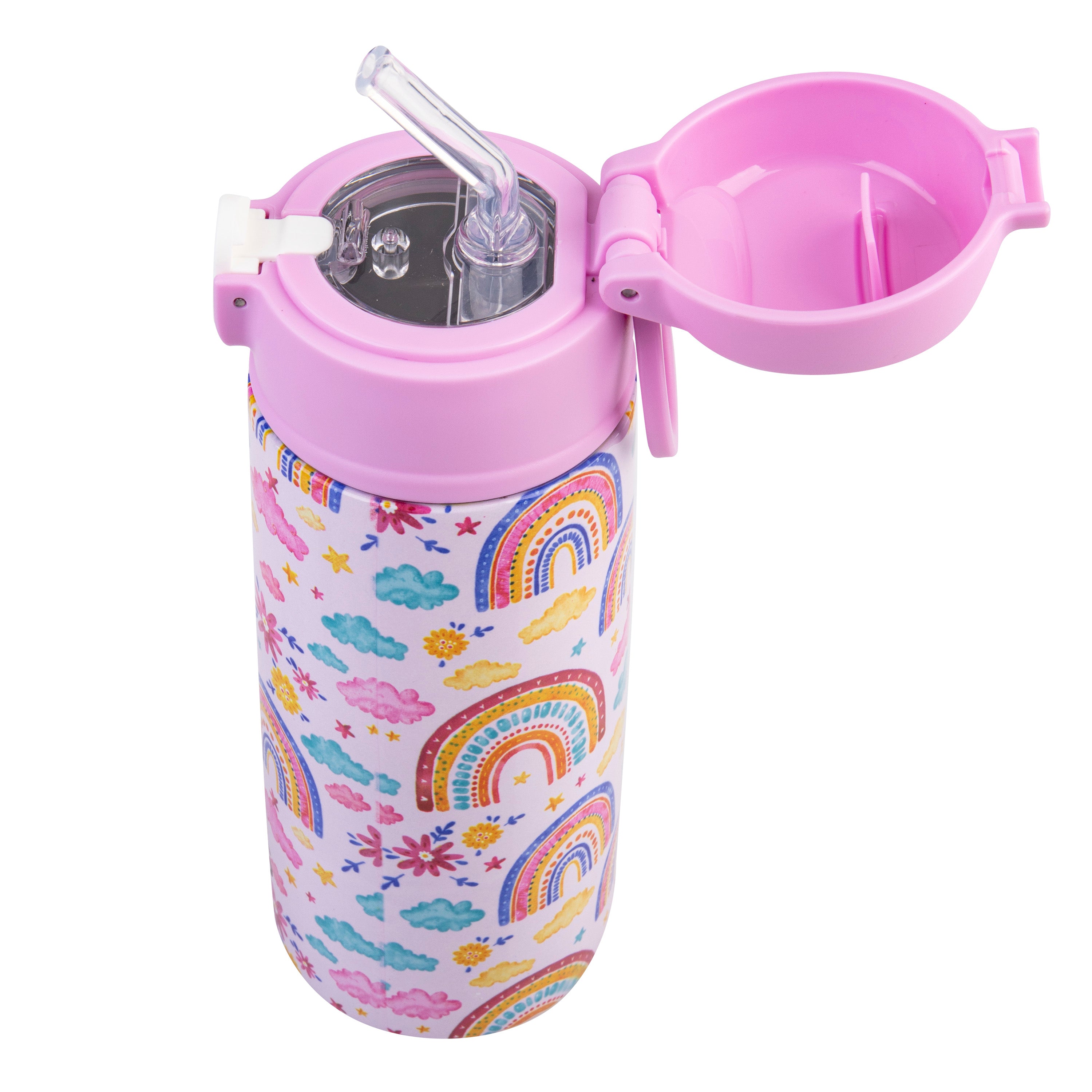 Oasis SS Junior Sipper Drink Bottle Rainbow Sky 550ml
