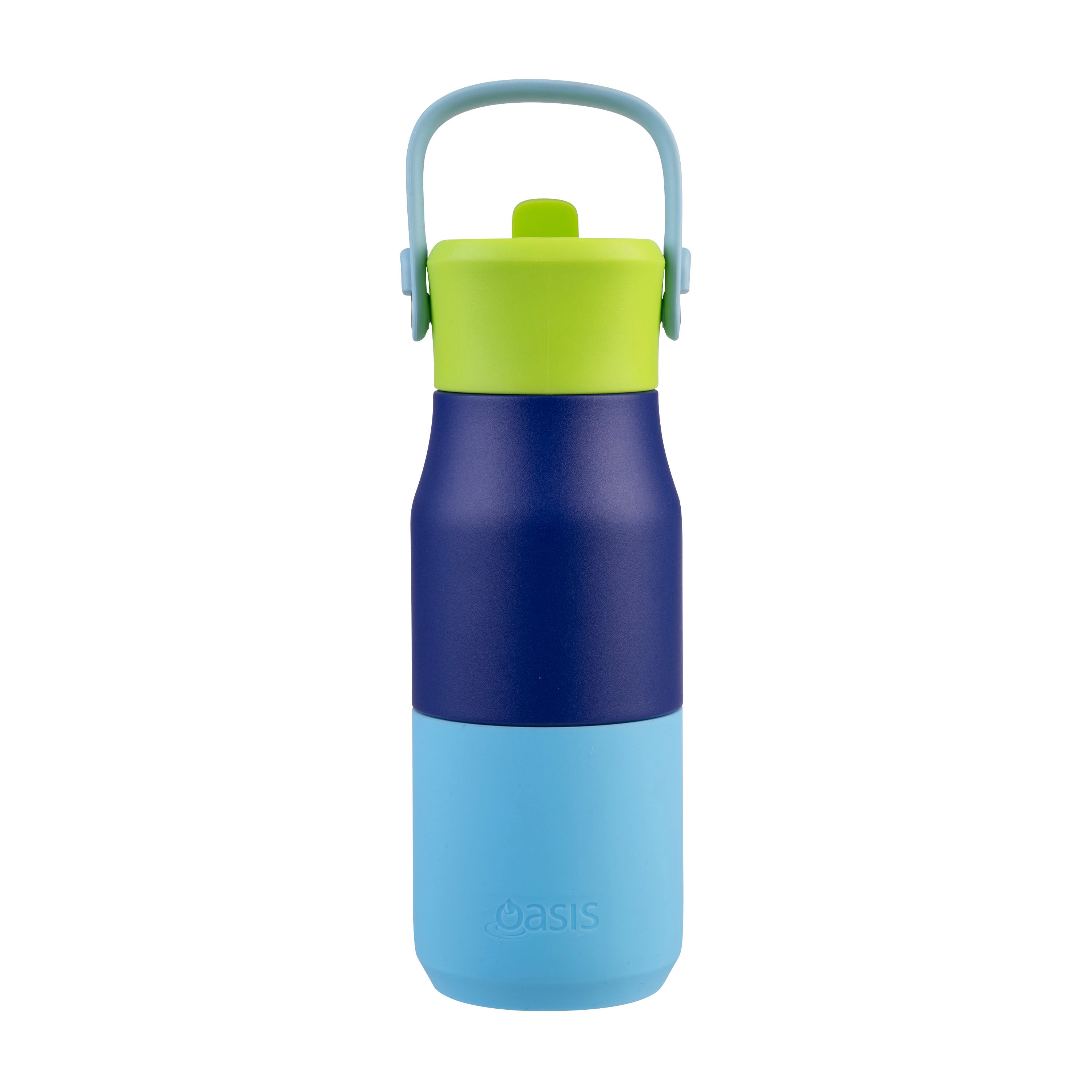 Oasis SS Junior Sipper Drink Bottle Peacock Blue 400ml