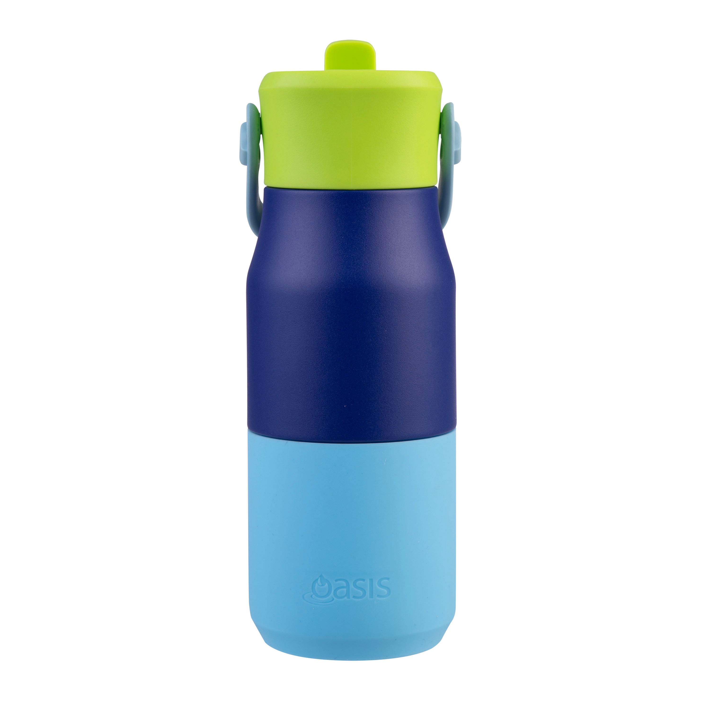 Oasis SS Junior Sipper Drink Bottle Peacock Blue 400ml