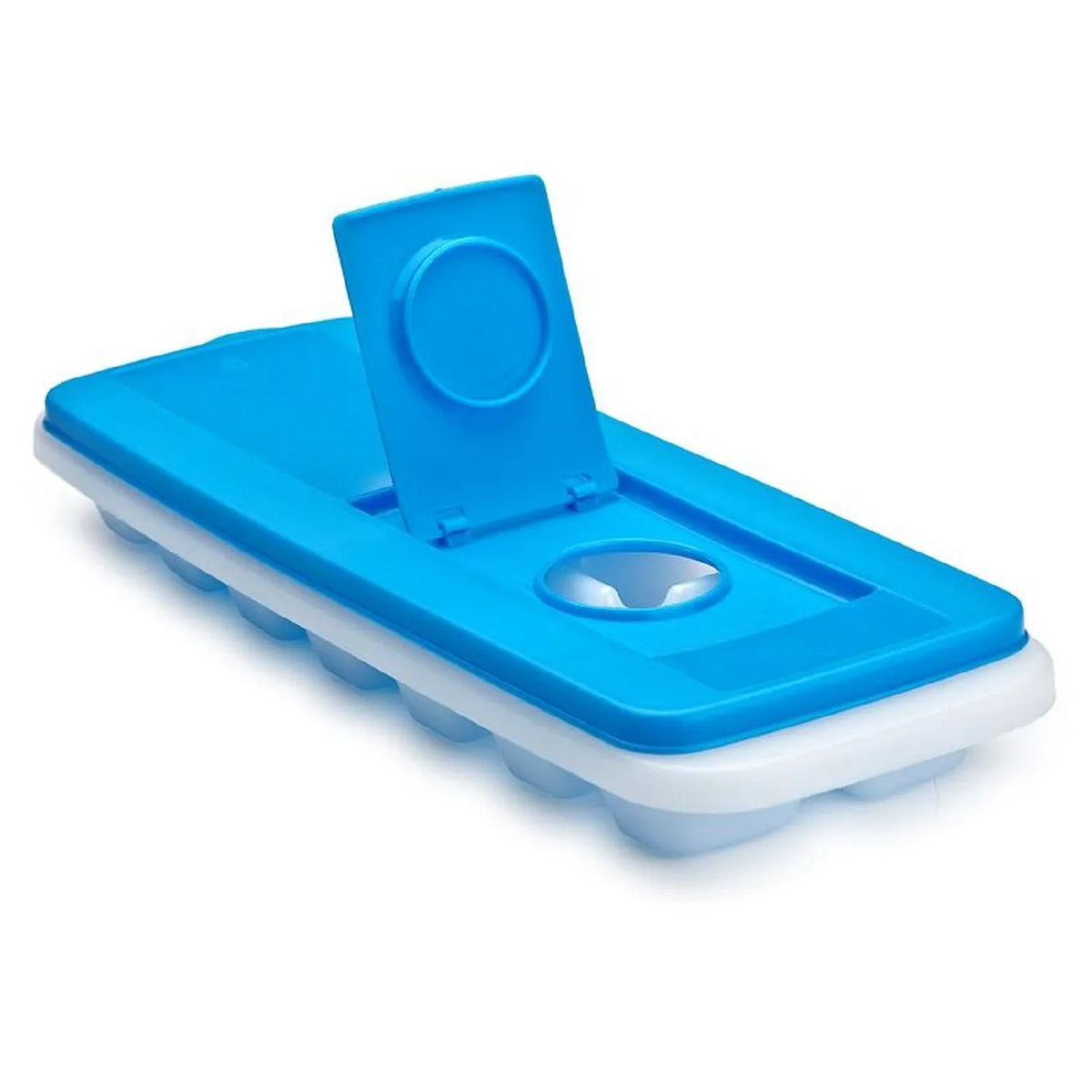 Appetito Ice Cube Tray with Pour Through Lid Blue