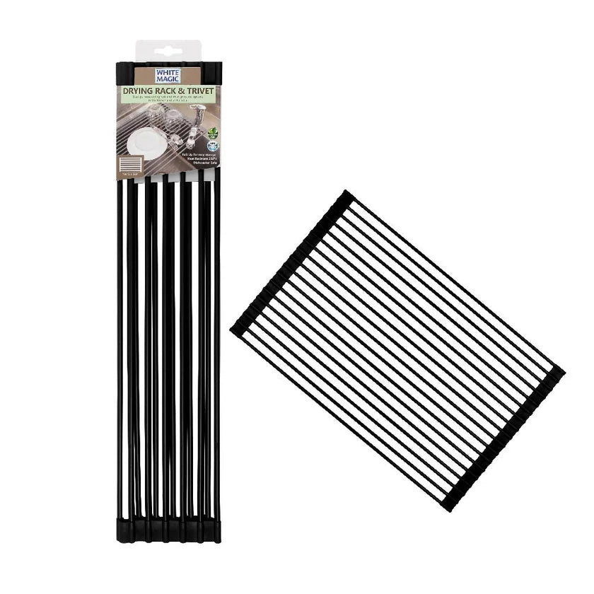 White Magic Drying Rack and Trivet - Black