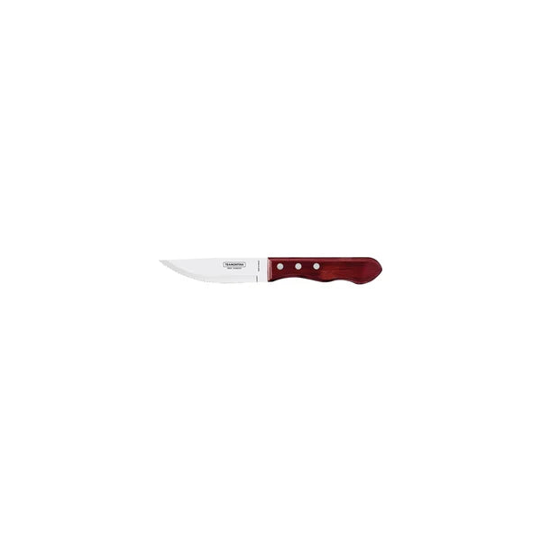 Steak Knife Jumbo Serrated Wide Blade with Polywood Handle Red 127mm