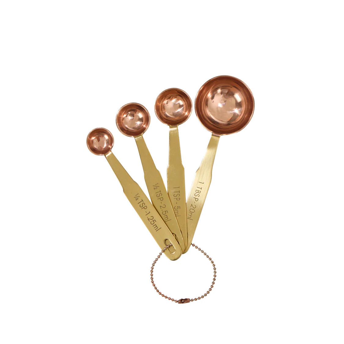 Davis & Waddell Heritage Copper Brass Measuring Spoon Set 4pc Kitchen