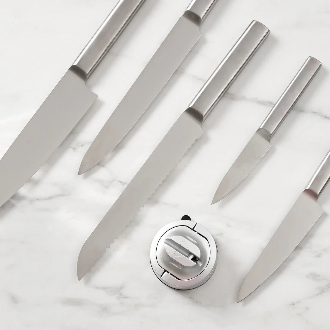 AnySharp Evo Knife Sharpener Silver Suction Safety Steel Serrated Knives