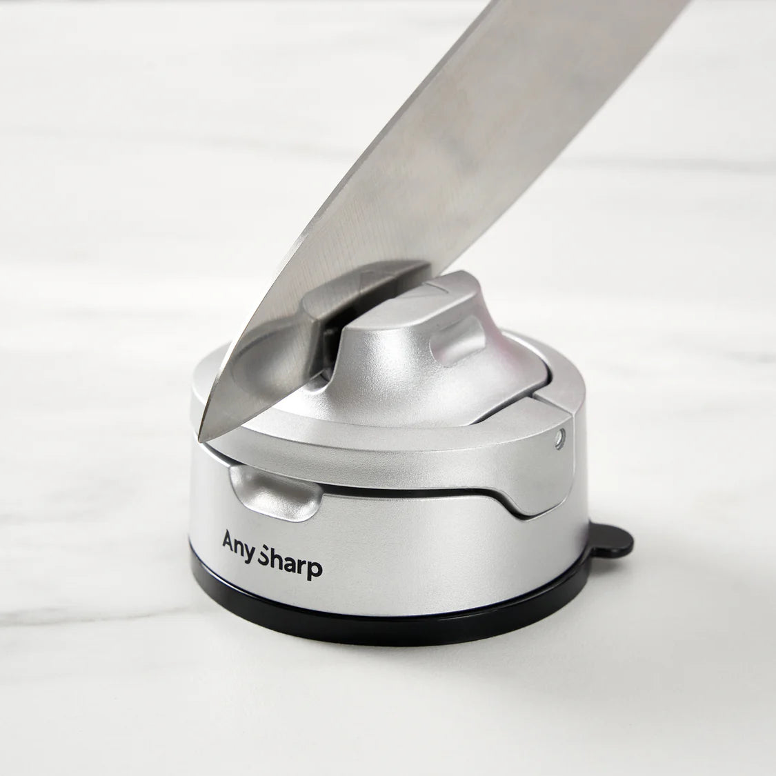 AnySharp Evo Knife Sharpener Silver Suction Safety Steel Serrated Knives