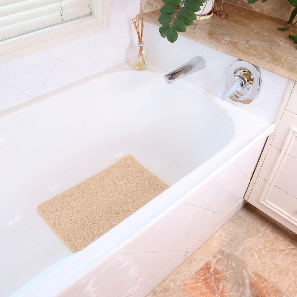 non-slip shower mat latte