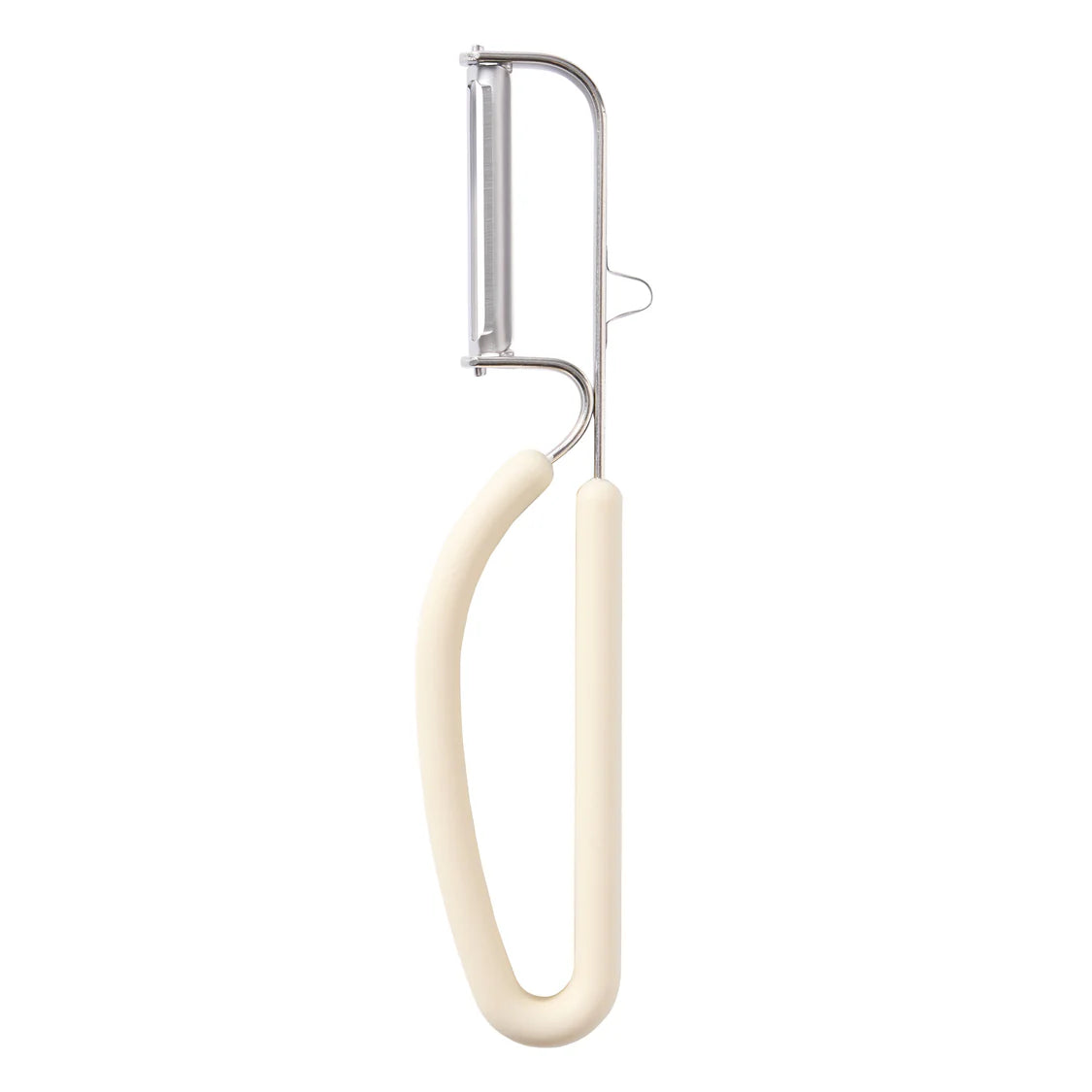 SVNA Stainless Steel Blade Swivel Peeler Cream Ergonomic Handle