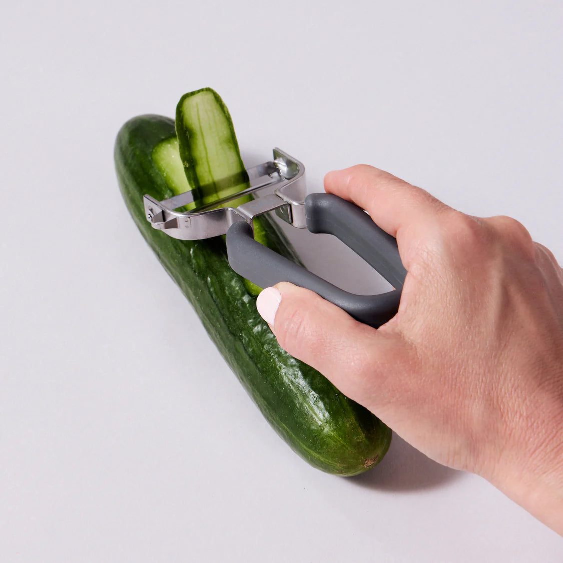 SVNA Stainless Steel Blade Y Peeler Grey Ergonomic Non-Slip Handle