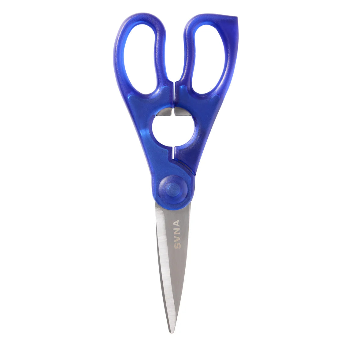 SVNA Stainless Steel Kitchen Scissors Blue Serrated Blade Bottle Opener