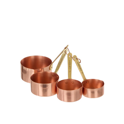 Davis & Waddell Heritage Copper Brass Measuring Cup Set 4 Piece
